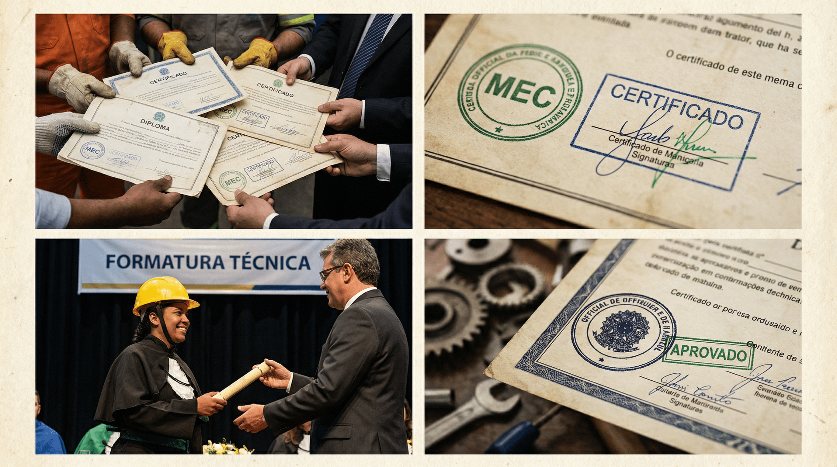 Diplomas e certificados do IBETP